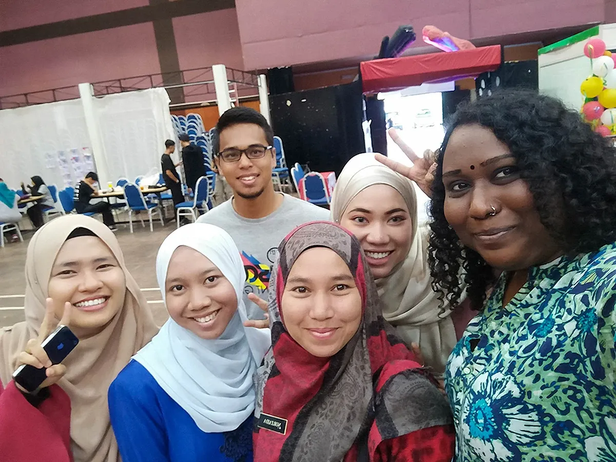 Team at a multimedia industry event