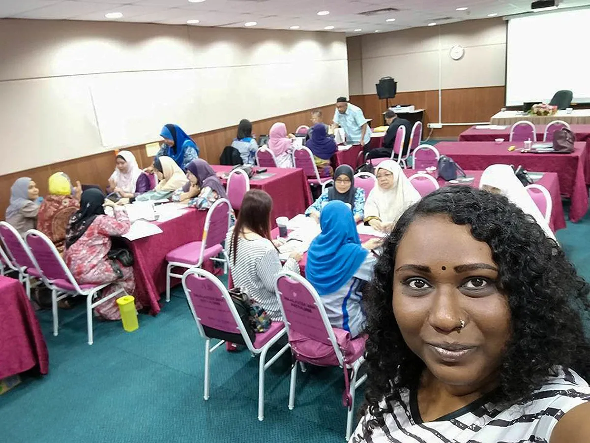 Large conference hall training session