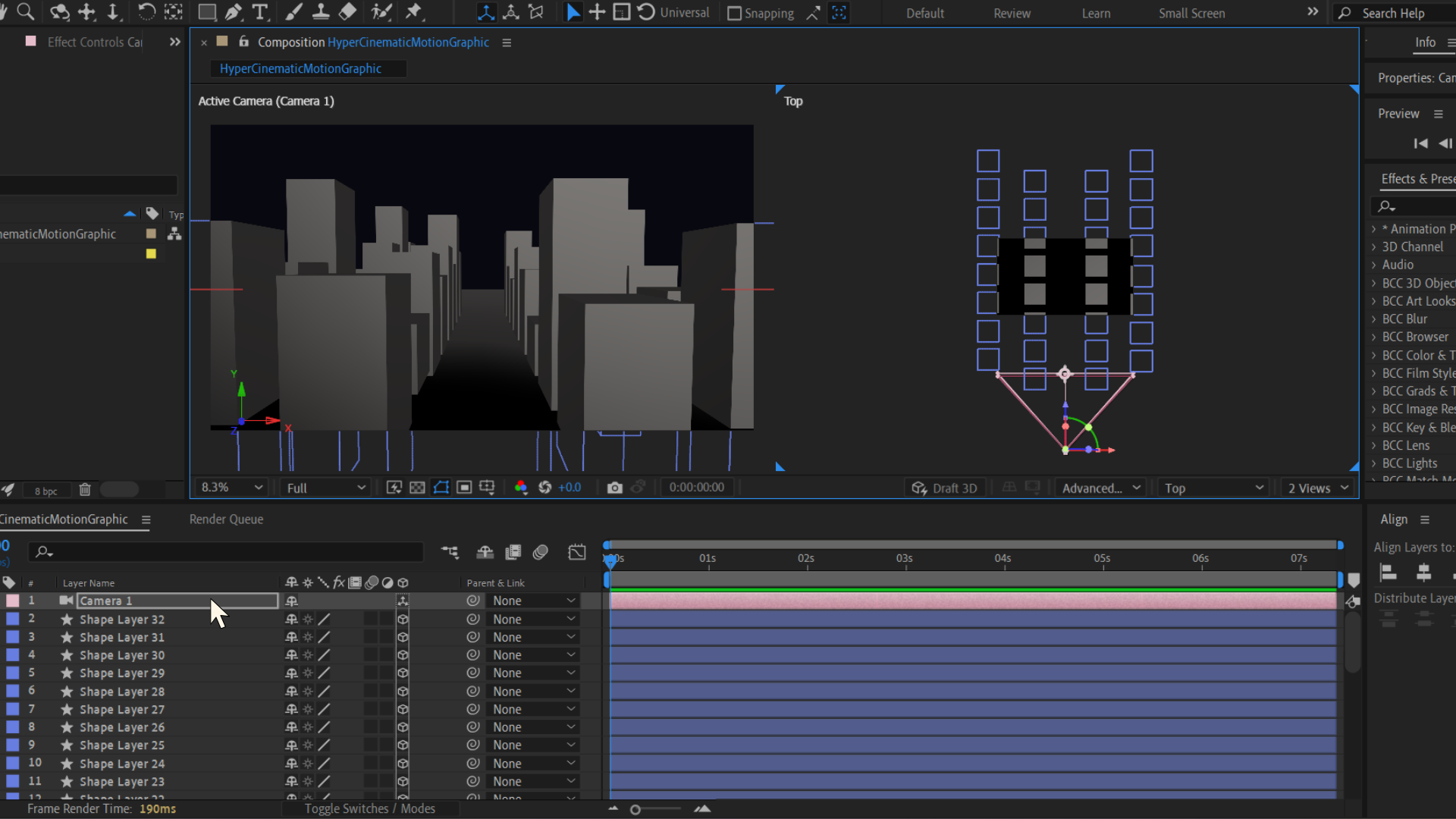 Adegan terowong penuh kedua-dua sisi — tutorial Adobe After Effects Malaysia